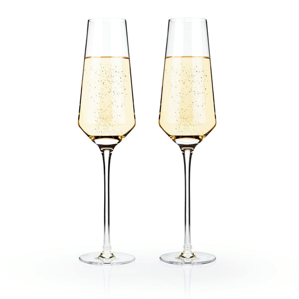 So Chic Crystal Champagne Flutes