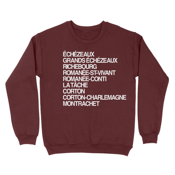 DRC Grand Cru Bucket List Sweatshirt