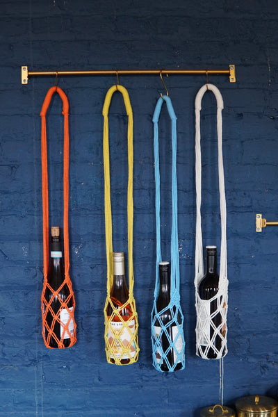 Bohemian Macramé Wine Tote