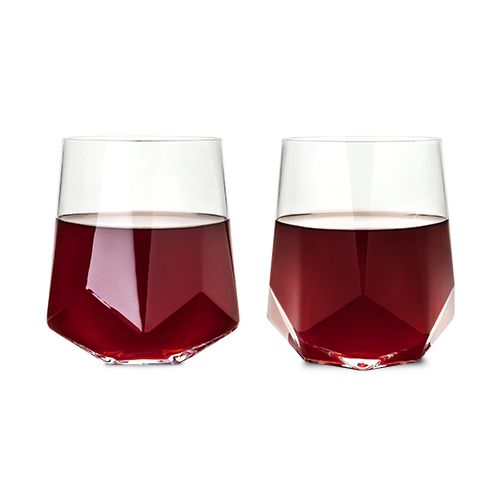 FACETED CRYSTAL WINE GLASSES