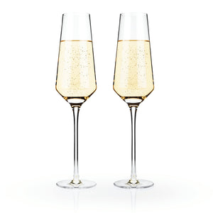 So Chic Crystal Champagne Flutes
